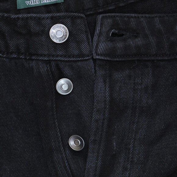 NWT Wild Fable Women's High-Rise Wide Leg Bermuda Jean Shorts 16 Black - Picture 6 of 8